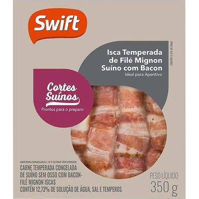Filé Mignon Suíno Swift Bacon 350g