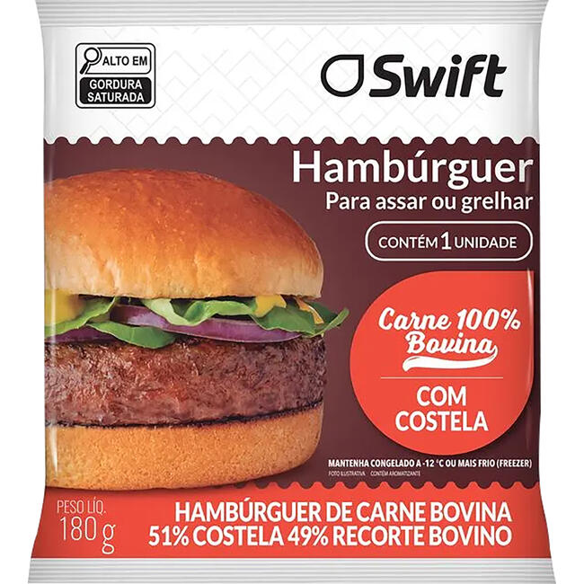 Hambúrguer Bovino Swift Costela 180g