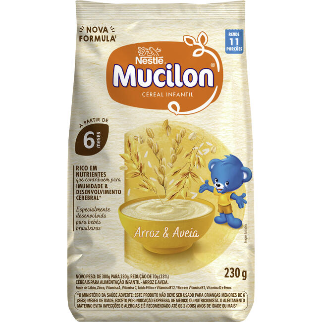 Mucilon Arroz e Aveia 230g