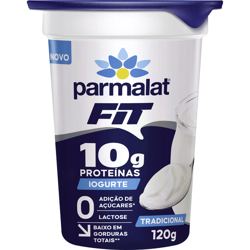 Iogurte Parmalat Fit 10g Proteína Zero Lactose Tradicional 120g