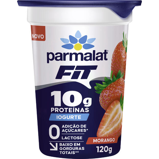 Iogurte Parmalat Fit 10g Proteínas Zero Lactose Morango 120g