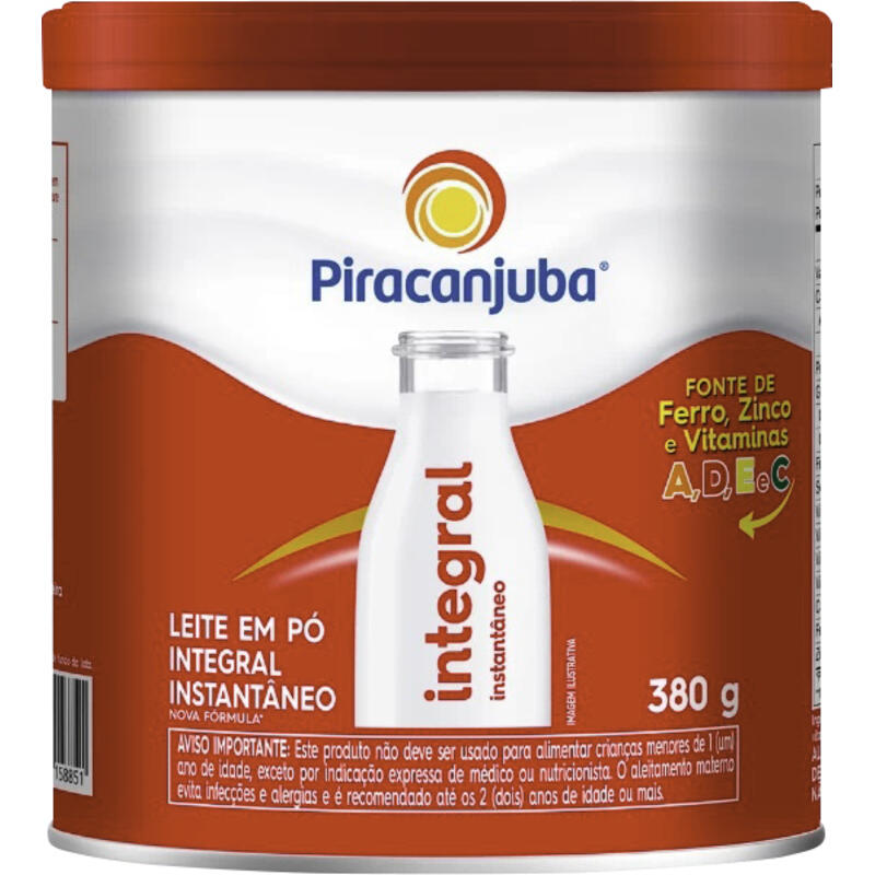 Leite em Pó Piracanjuba Integral Instantâneo 380g
