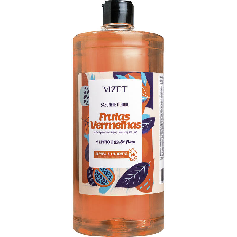 Sabonete Líquido Vizet Frutas Vermelhas 1L