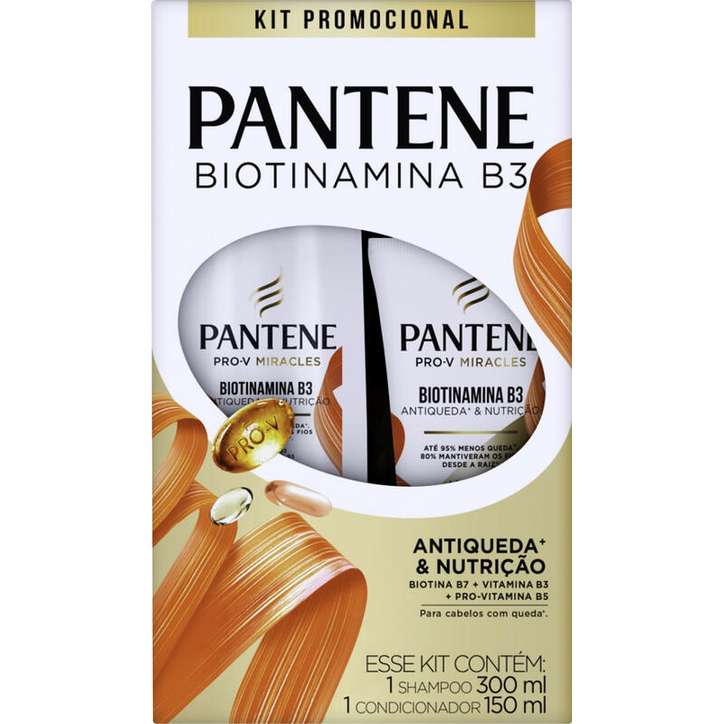 Kit Pantene Shampoo + Condicionador Biotinamina B3