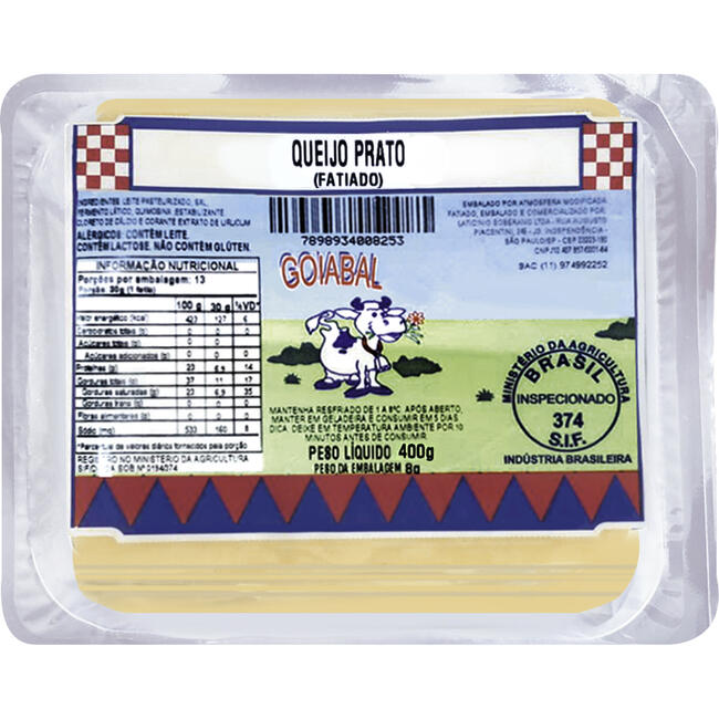 Queijo Prato Goiabal Fatiado 400g