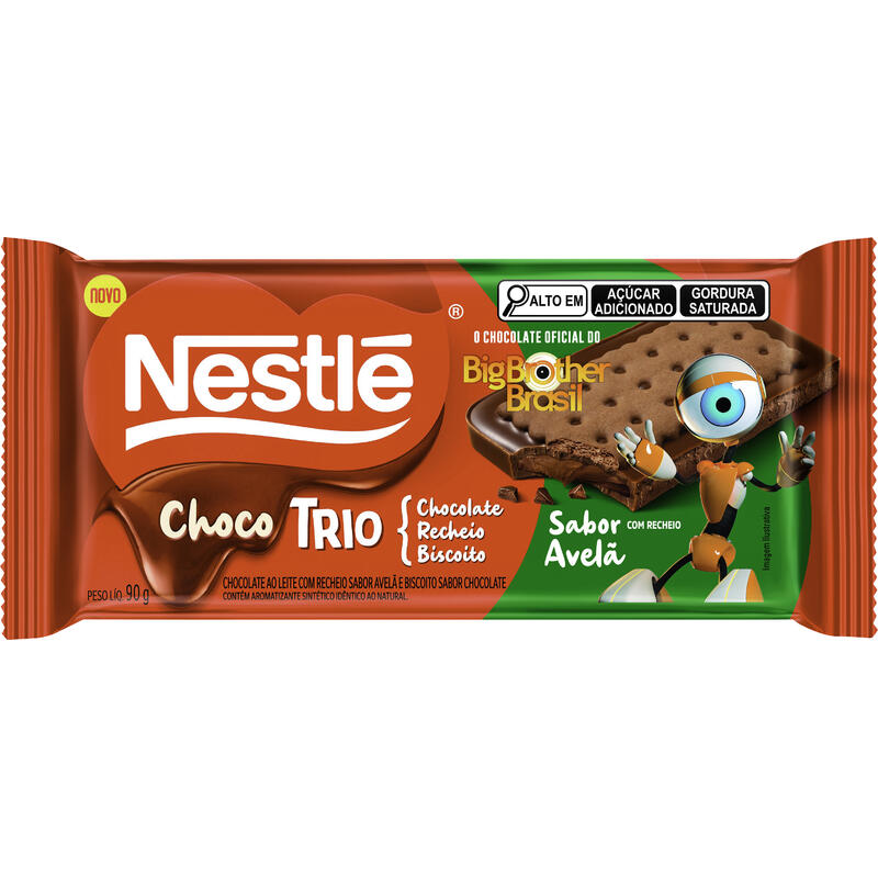 Chocolate Nestlé Trio Avelã 90g