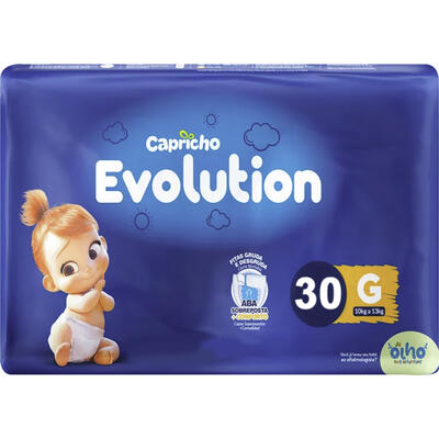 Fralda Descartável Capricho Evolution G 30 un
