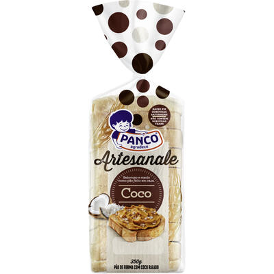 Pão de Forma Panco Artesanale Coco 350g