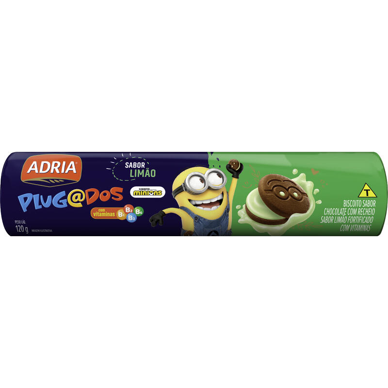 Biscoito Recheado Plugados Limão 120g