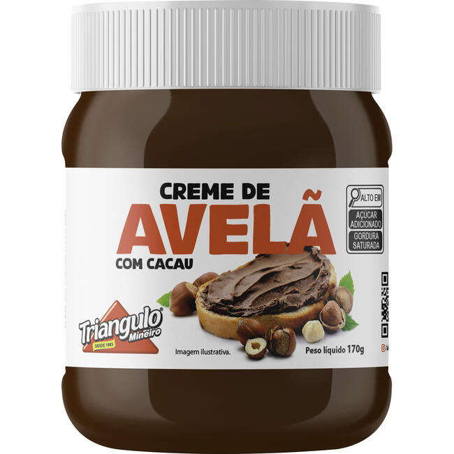 Creme de Avelã Triângulo Com Cacau 170g