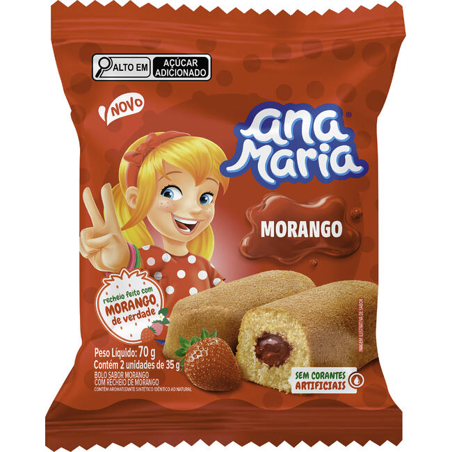 Bolo Ana Maria Morango 70g