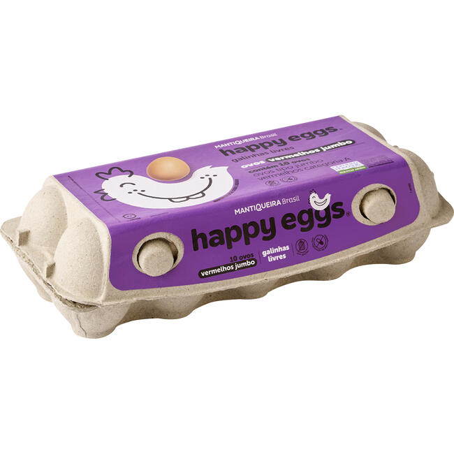 Ovo Happy Eggs Mantiqueira Vermelho Jumbo 10 un