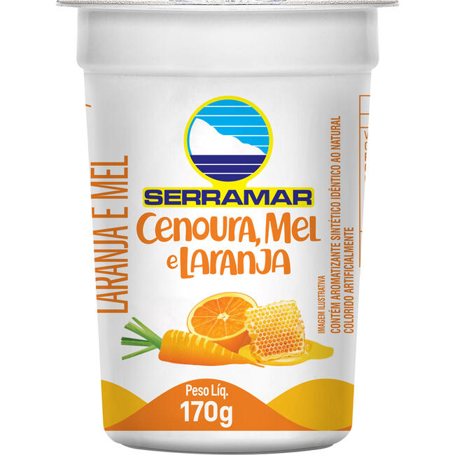 Iogurte Integral Serramar Cenoura, Laranja e Mel 170g