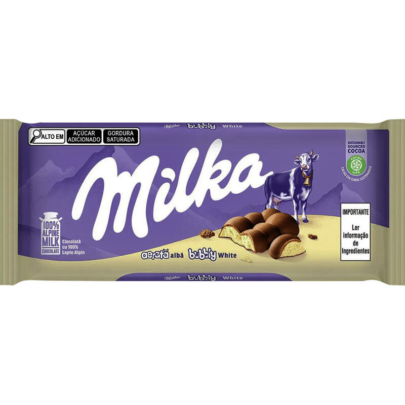 Chocolate Milka Aerado Branco 95g