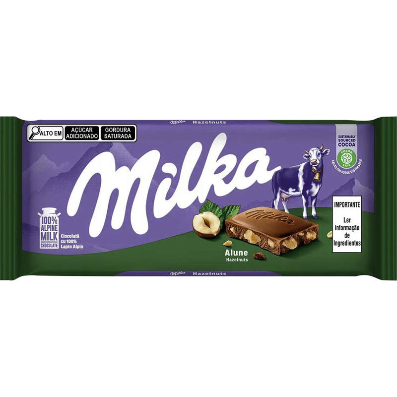 Chocolate Milka Ao Leite com Avelã 90g