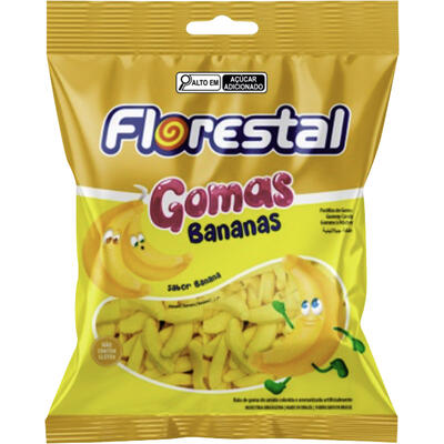 Bala de Goma Florestal Bananas 150g