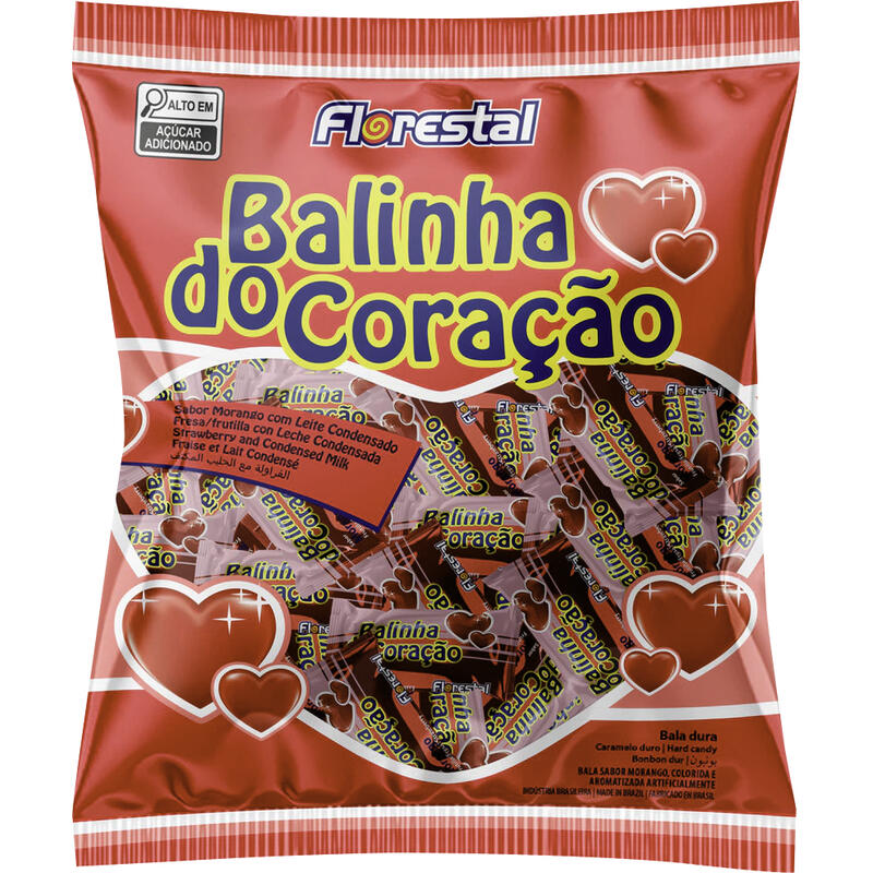 Bala Florestal Balinha do Coração Morango 108g