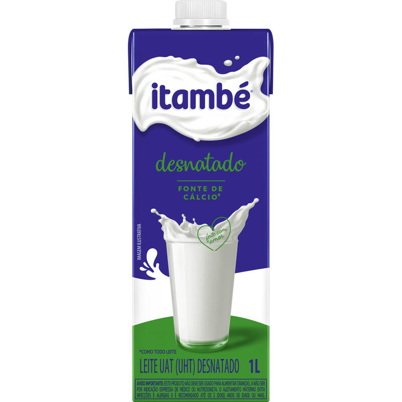 Leite Longa Vida Itambé Desnatado com Tampa 1L