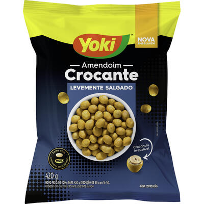 Amendoim Yoki Crocante Levemente Salgado Pacote 420g