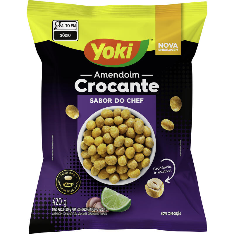 Amendoim Yoki Crocante Sabor do Chef Pacote 420g