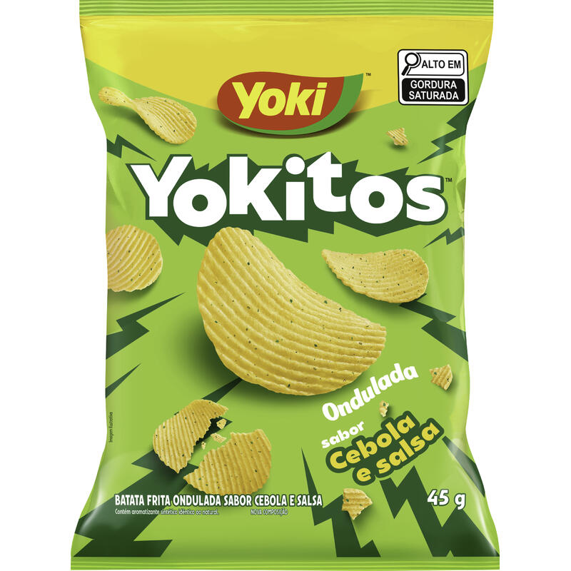 Salgadinho Batata Ondulada Yoki Cebola e Salsa 45g