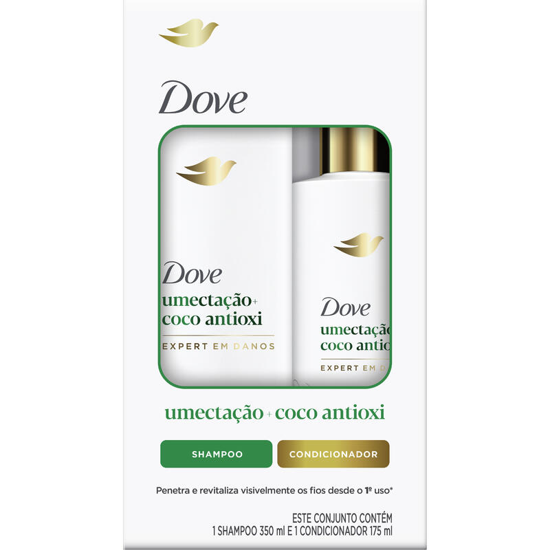 Kit Dove Shampoo + Condic Umectação + Coco Antioxi
