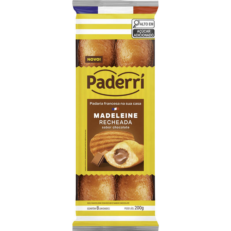 Madeleine Recheada Paderrí Chocolate 200g