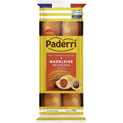 Madeleine Recheada Paderrí Morango 200g