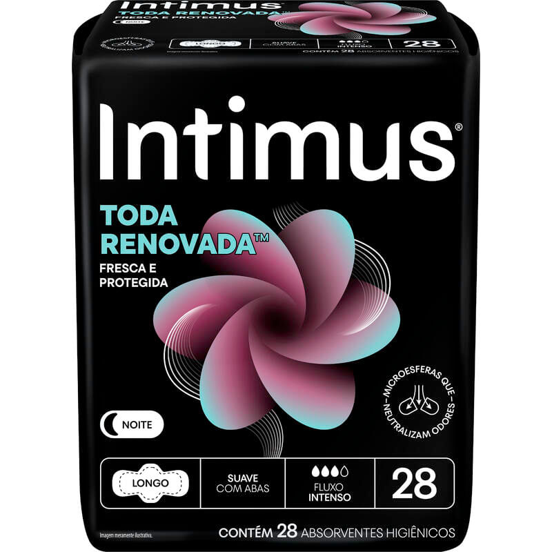 Absorvente Toda Renovada Intimus Noite Suave com Abas 28 un