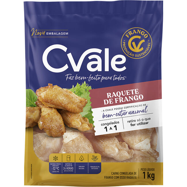 Raquete de Frango C.Vale Congelada 1kg