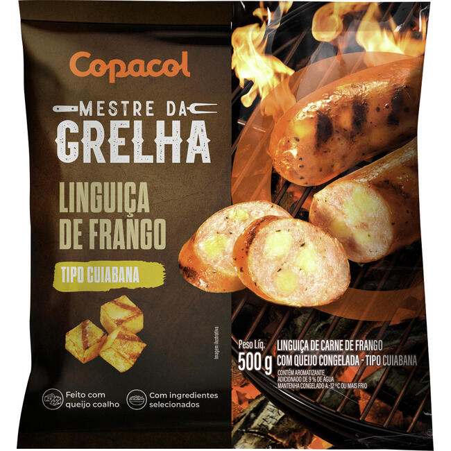 Linguiça de Frango Copacol Cong Tipo Cuiabana 500g