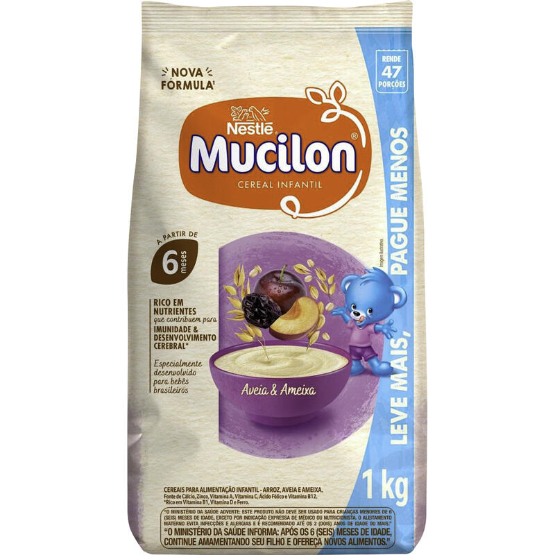 Mucilon Ameixa e Aveia 1kg