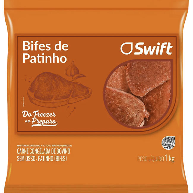 Bife de Patinho Bovino Swift Congelado 1kg