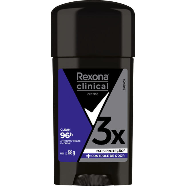Desodorante em Creme Rexona Clinical Clean Men 58g