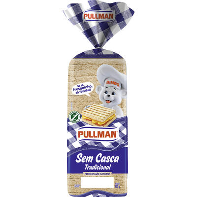 Pão de Forma Pullman Tradicional - Sem Casca 450g