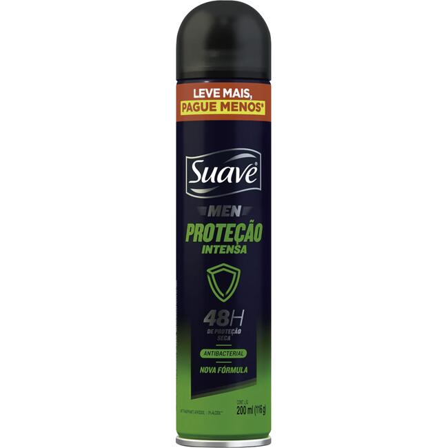 Desodorante Aerossol Suave Proteção Intensa Antibac 200ml