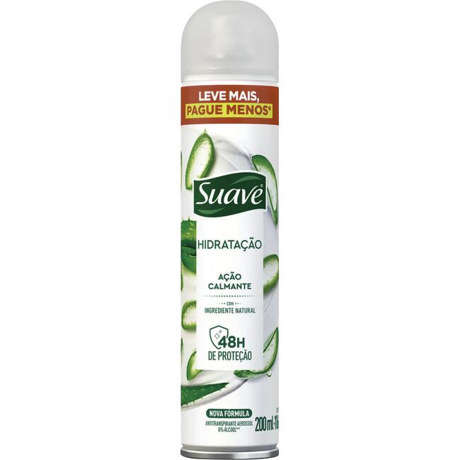 Desodorante Aerossol Suave Feminino Hidratação 200ml